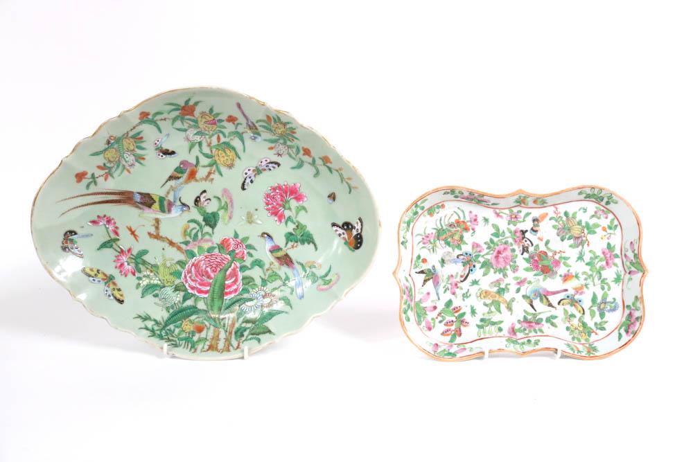 Chinese Celadon Ground Footed Oval Stand (1 of 9)