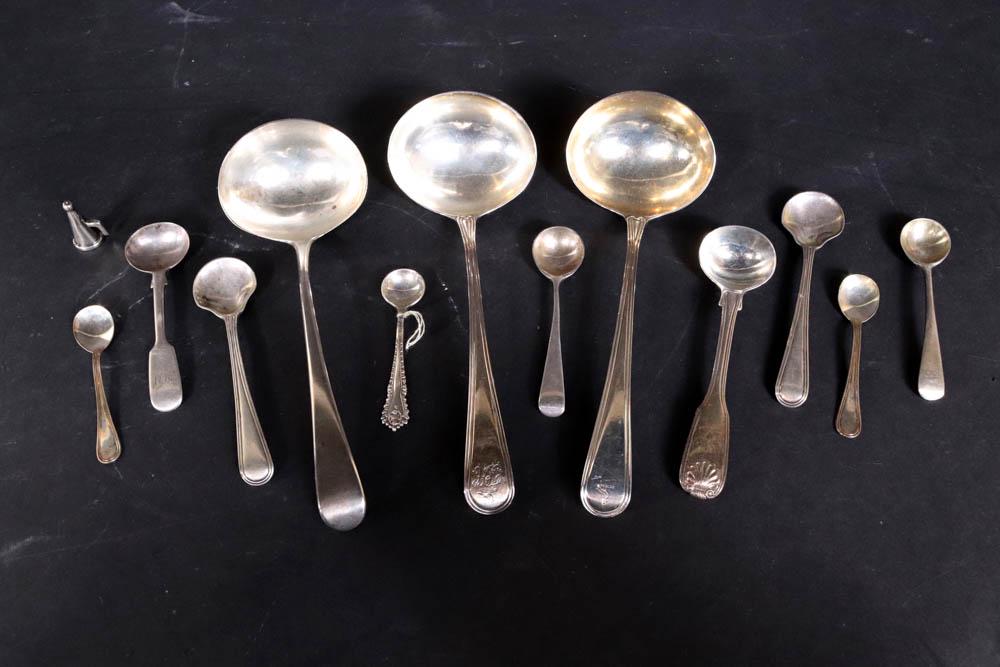 Three Georgian Silver Sauce Ladles (1 of 12)