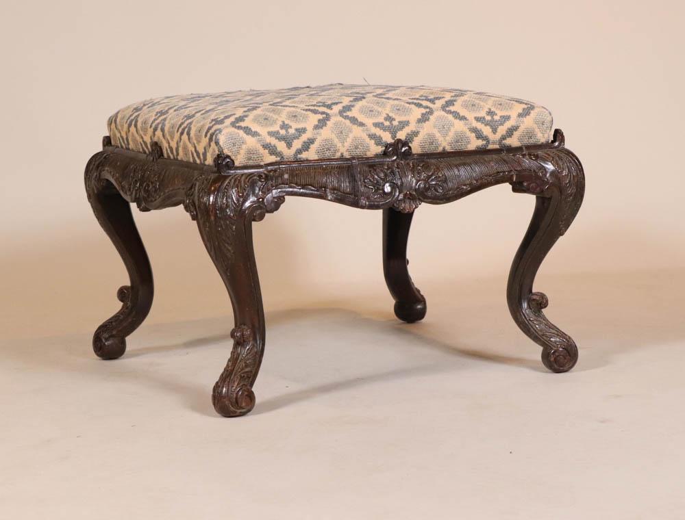 George II Style Mahogany Stool (1 of 3)