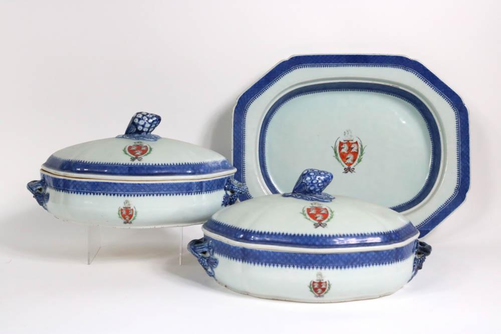 Pair of Large Vegetable Dishes and Covers (1 of 5)