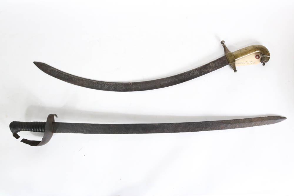 Two Early 19th C. Naval Cutlasses (1 of 5)