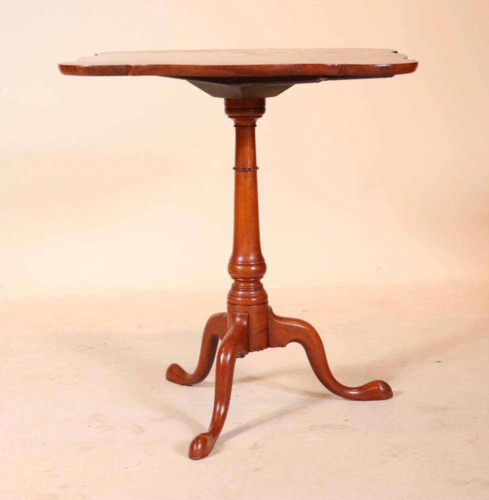 Chippendale Cherrywood Tilt-Top Tea Table (1 of 9)