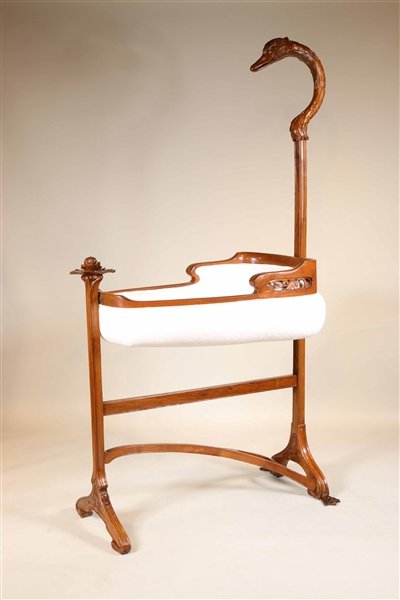 Art Nouveau Mahogany Cradle on Stand (1 of 7)