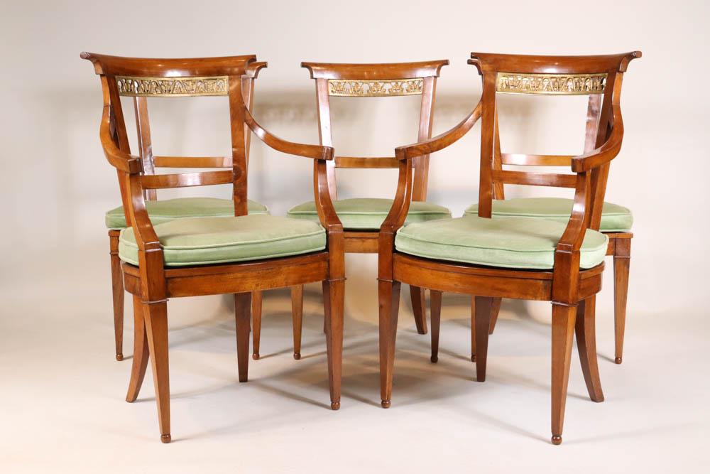 Set of Five Neoclassical Style Side Chairs (1 of 11)