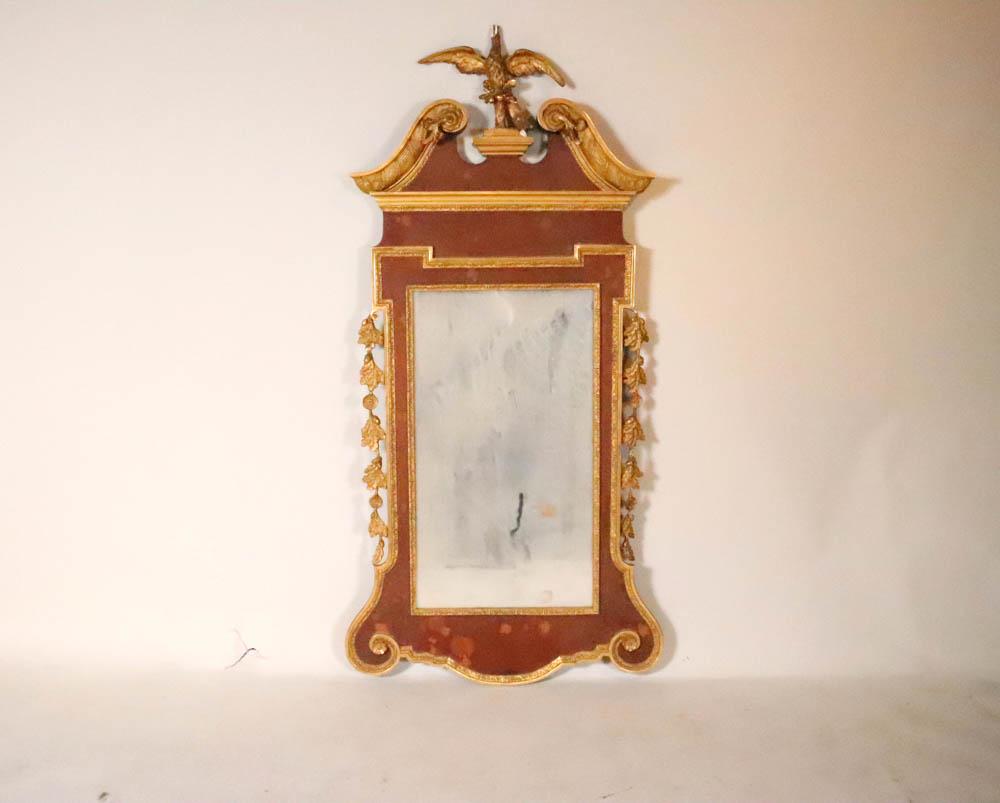 Chippendale Style Parcel Gilt Looking Glass (1 of 14)
