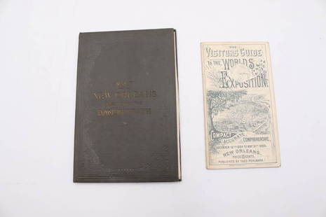 1884 Pocket Map of New Orleans & World Exposition: Including Visitor's Guide to New Orleans and "The World's Industrial and Cotton Centennial Exposition, New Orleans, LA...Plan No. 2 Map of the City of New Orleans showing the location of exposition