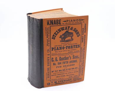 'Trow's General Directory...': 'Trow's General Directory of the Boroughs of Manhattan and Bronx', including a map of New York City, volume CXV, New York, 1901, in original publisher's clothOverall good conditionAll books sold "as