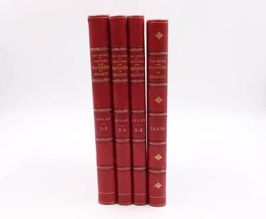 'Synposis des diatomees de Belgiae': By Henri van Heurck, Anvers, published by the author, 1885, 1st ed., 4 vols., 4to, comprising one volume of text and 6 volumes of plates bound in three, 137 lithographic plates, red half morocco,