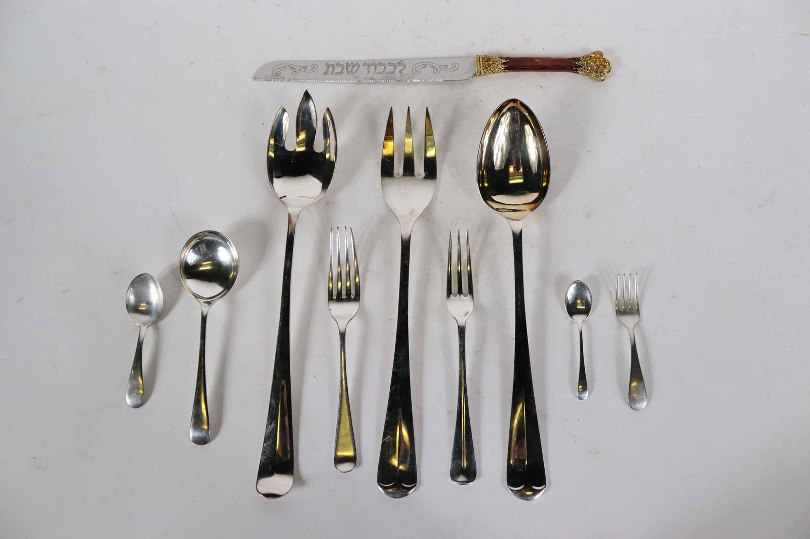 Sterling Silver Child's Fork and Spoon Set (1 of 16)