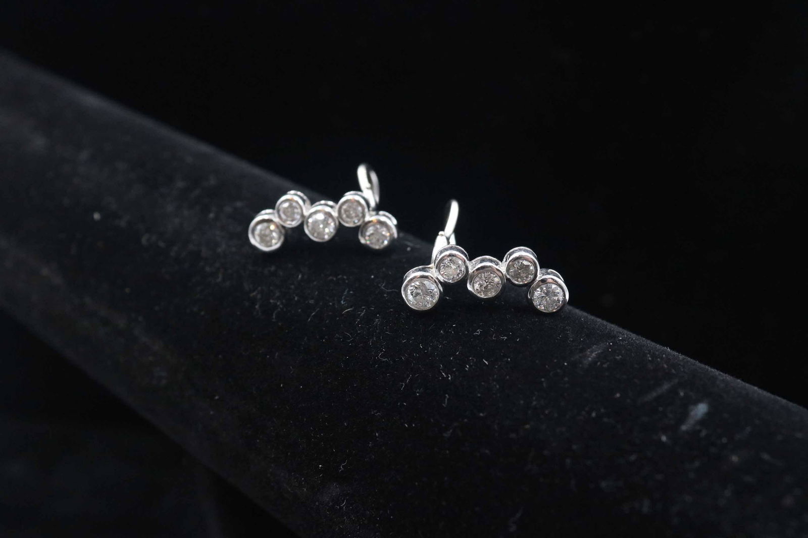 Pair White Gold & Diamond "Bubble" Style Earrings (1 of 5)