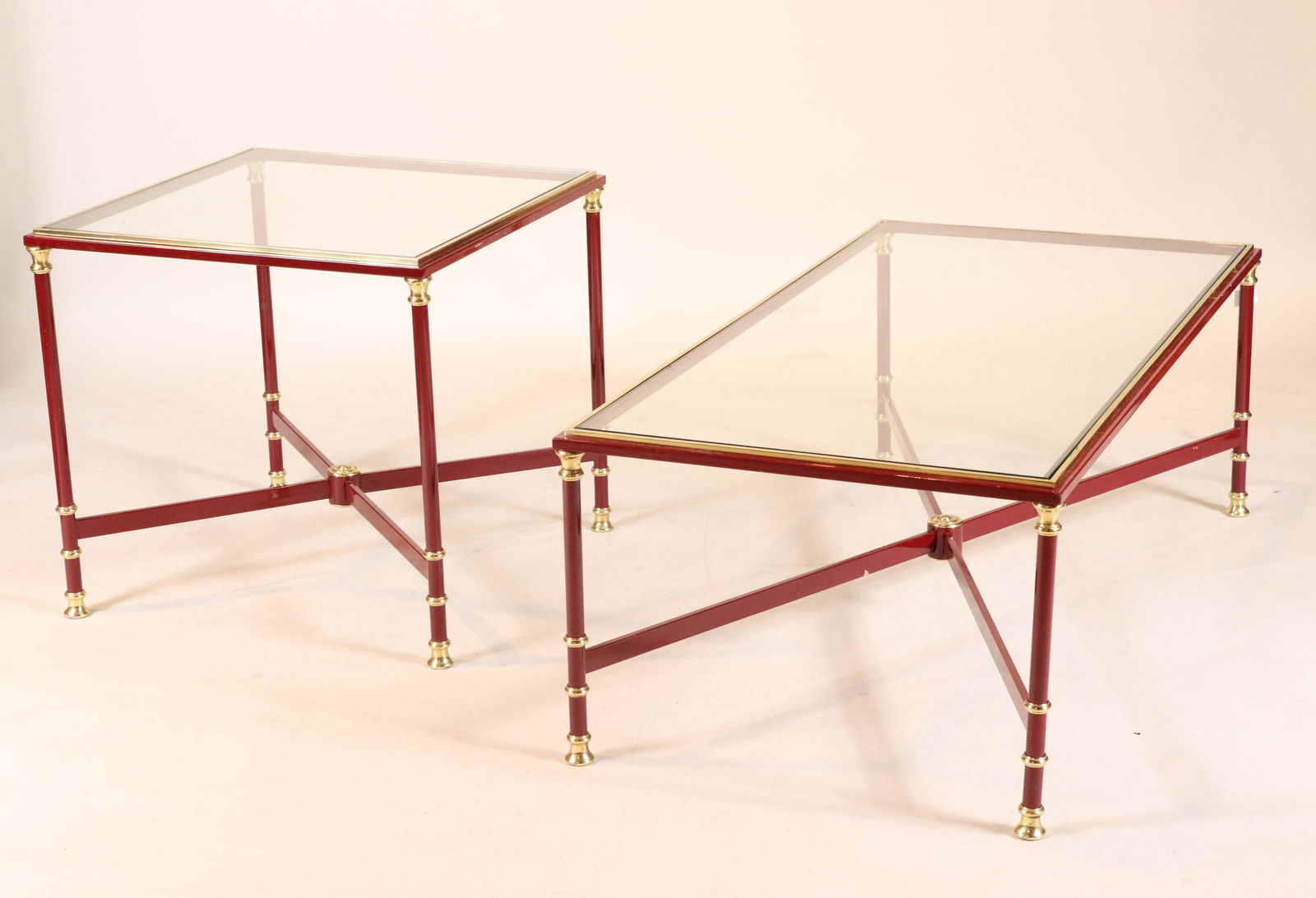 Two Neoclassical Style Glass Top Low Tables (1 of 10)