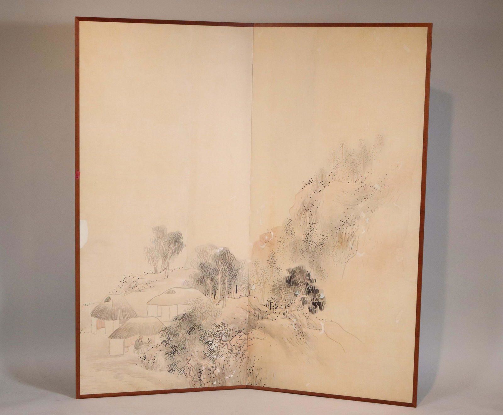 Painted Two-Panel Screen (1 of 11)