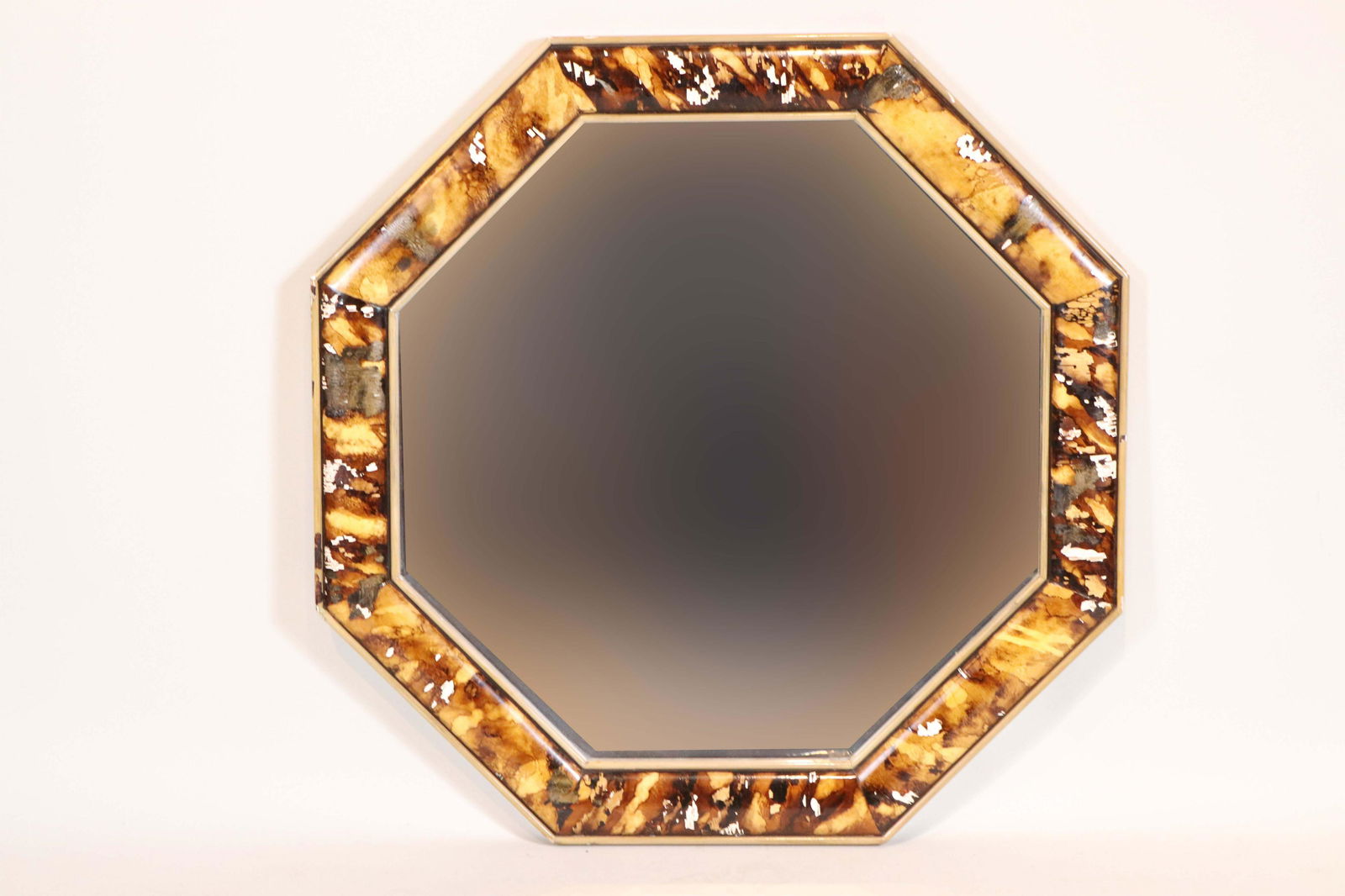 Contemporary Marbleized Octagonal Looking Glass (1 of 6)
