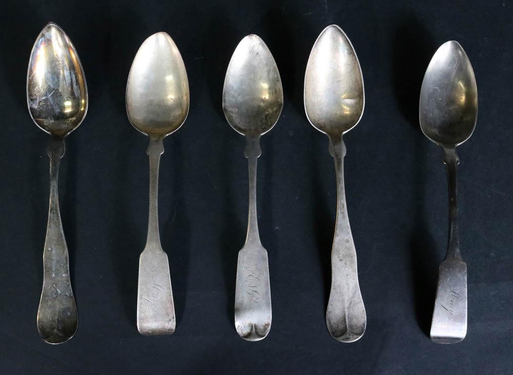 Five Coin Silver Serving Spoons (1 of 5)