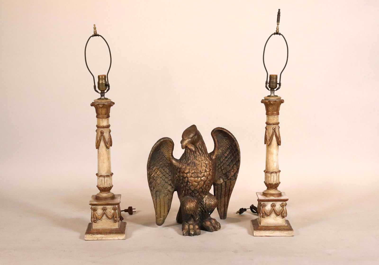 Pair of Painted and Parcel-Gilt Table Lamps (1 of 12)