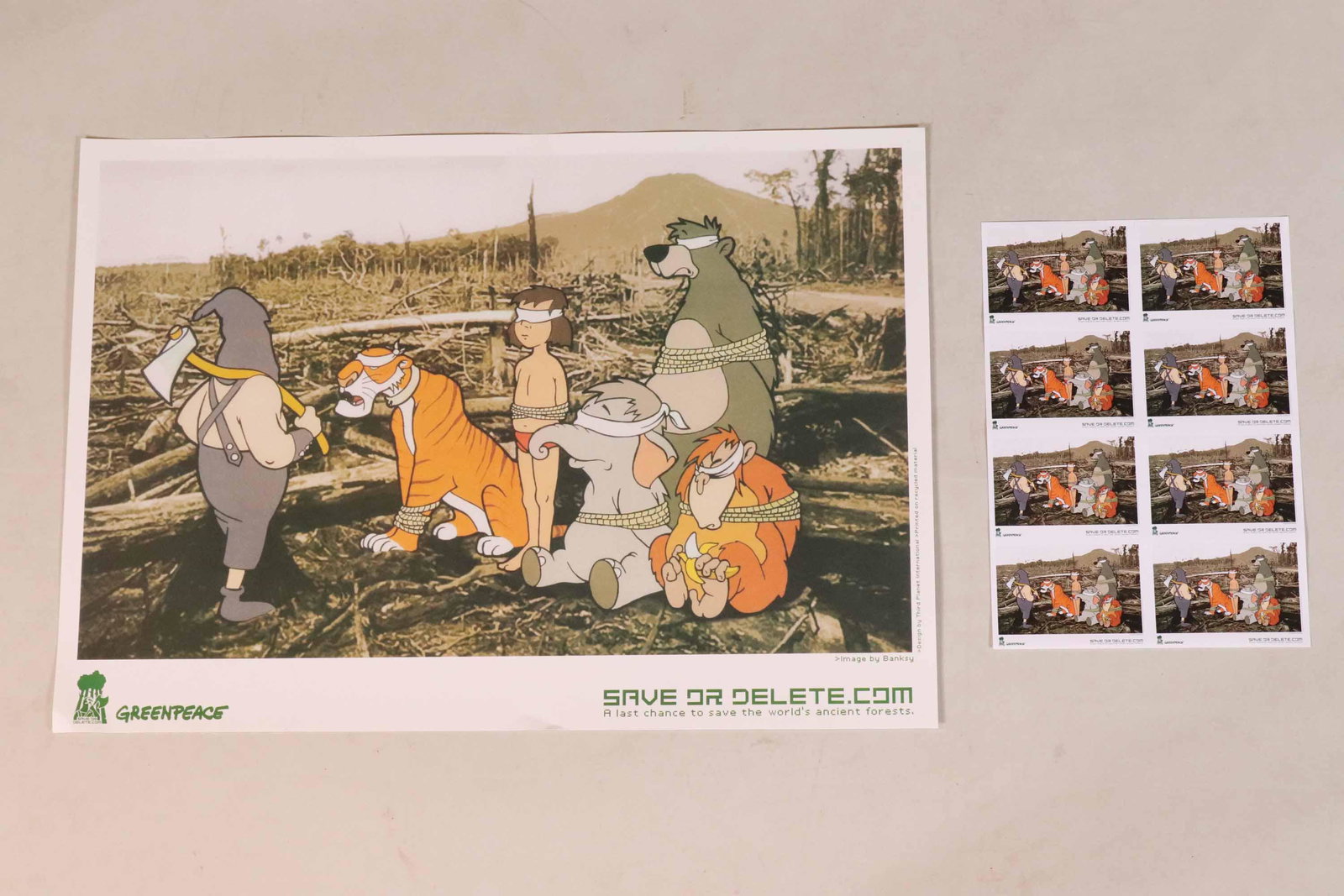 After Banksy, 'Save or Delete' Poster and Stickers (1 of 10)