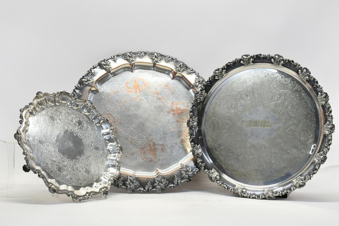 Large Silverplated Serving Tray (1 of 12)