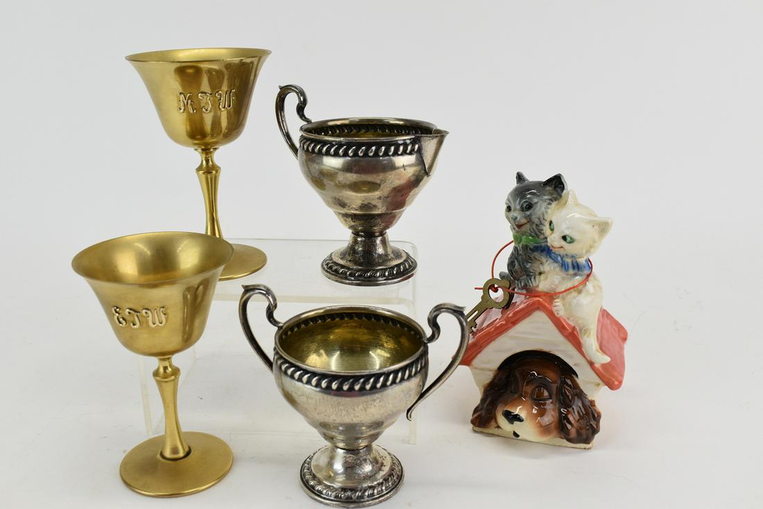 Sterling Silver Creamer and Sugar Set (1 of 4)