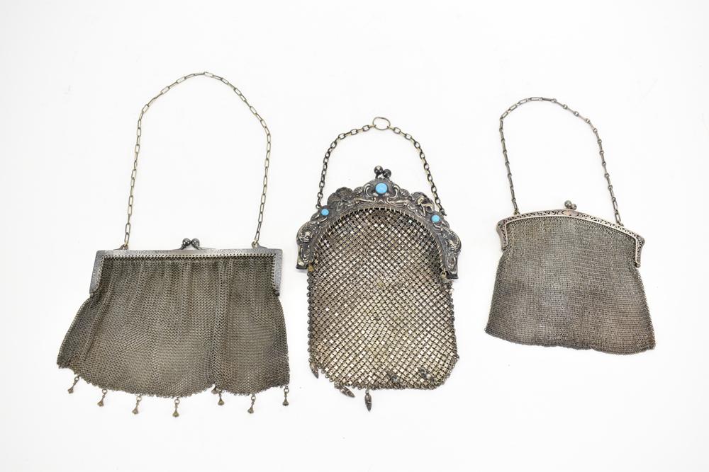 Three Assorted Sterling and Mesh Coin Purses (1 of 8)
