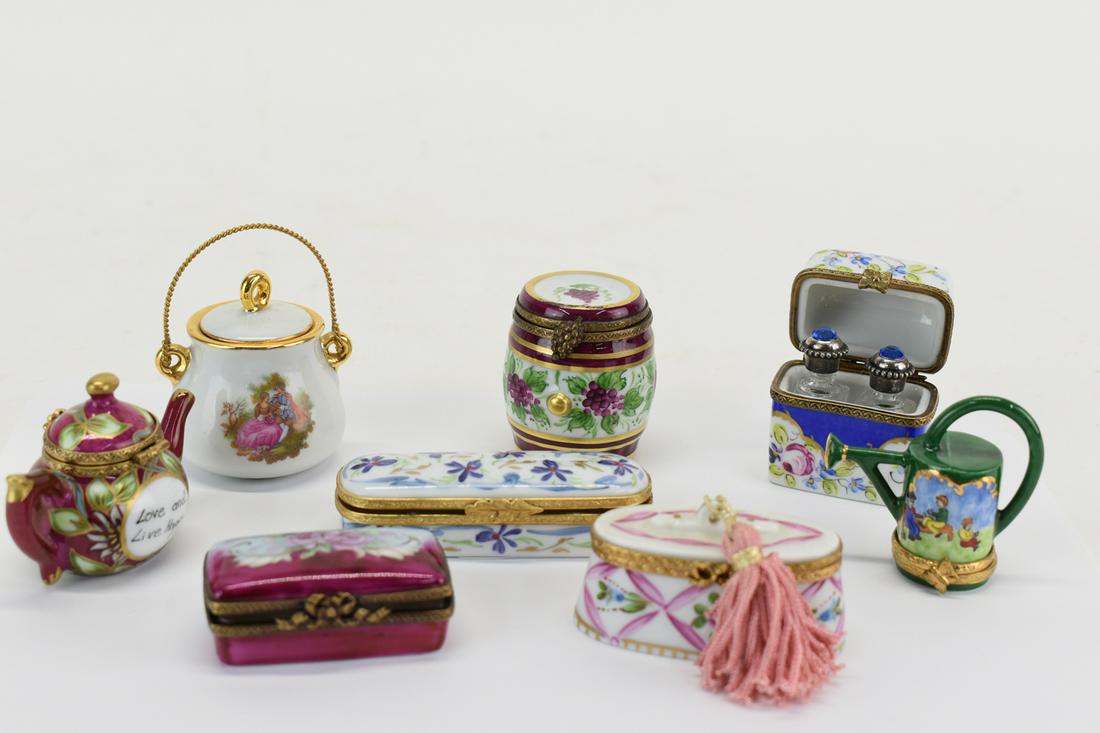 Eight Limoges Porcelain Trinket Boxes (1 of 7)