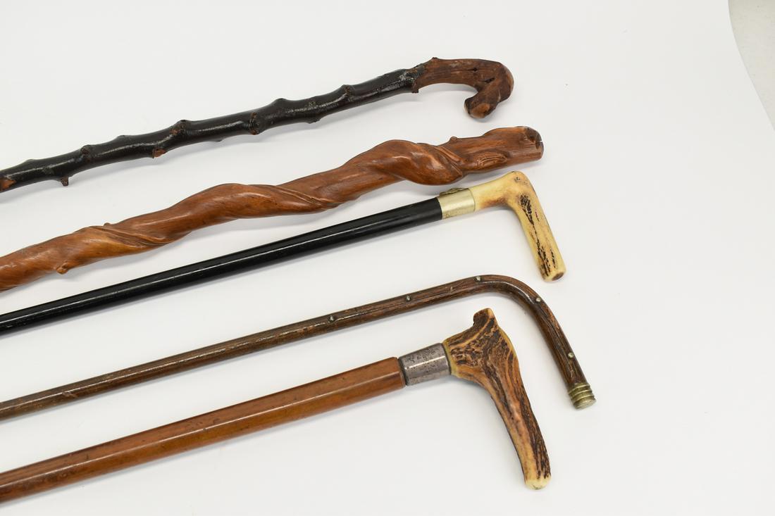 Vintage Group of Assorted Walking Canes (1 of 10)