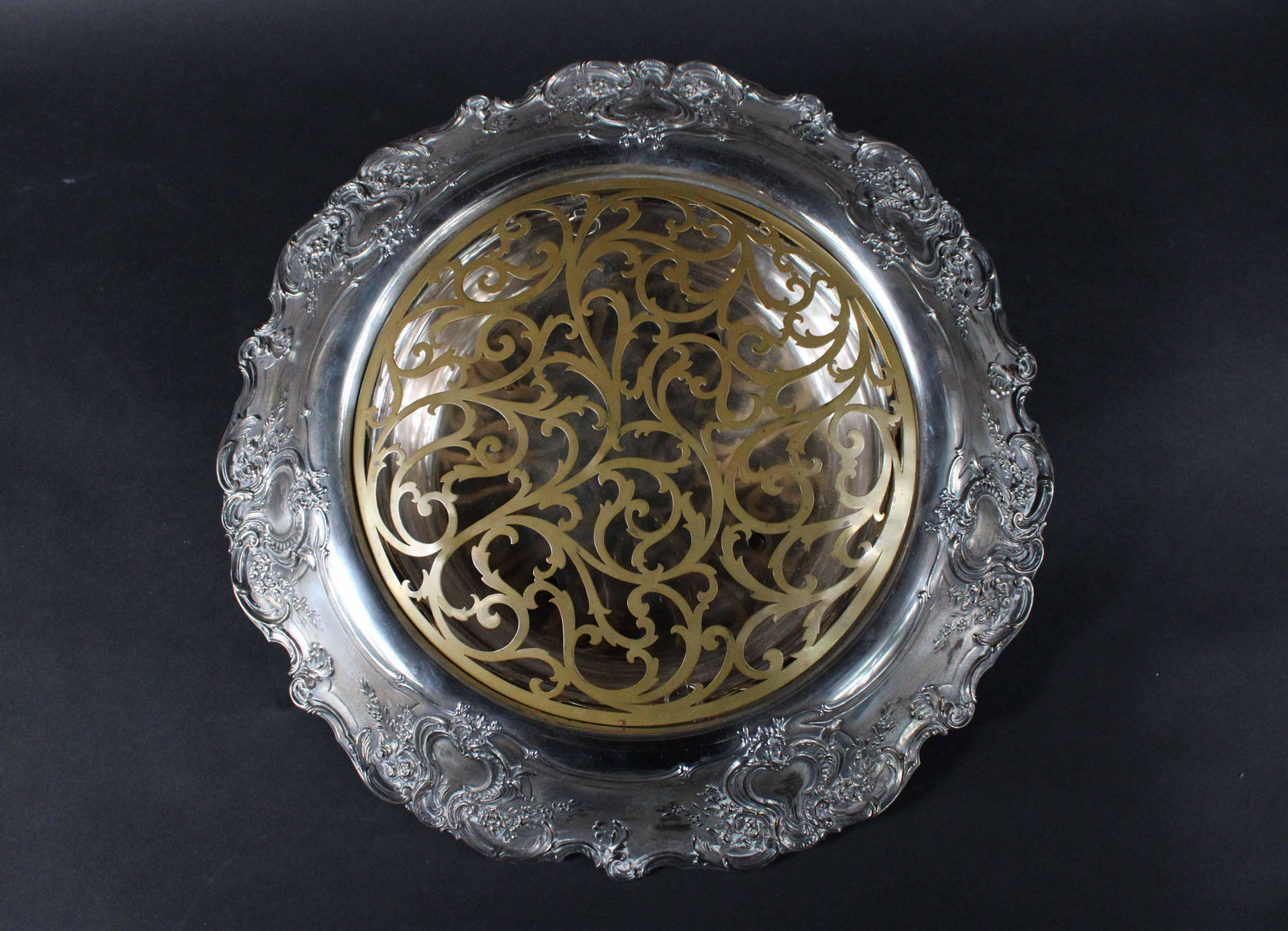 Grand Tiffany Sterling Silver Floral Centerbowl (1 of 17)