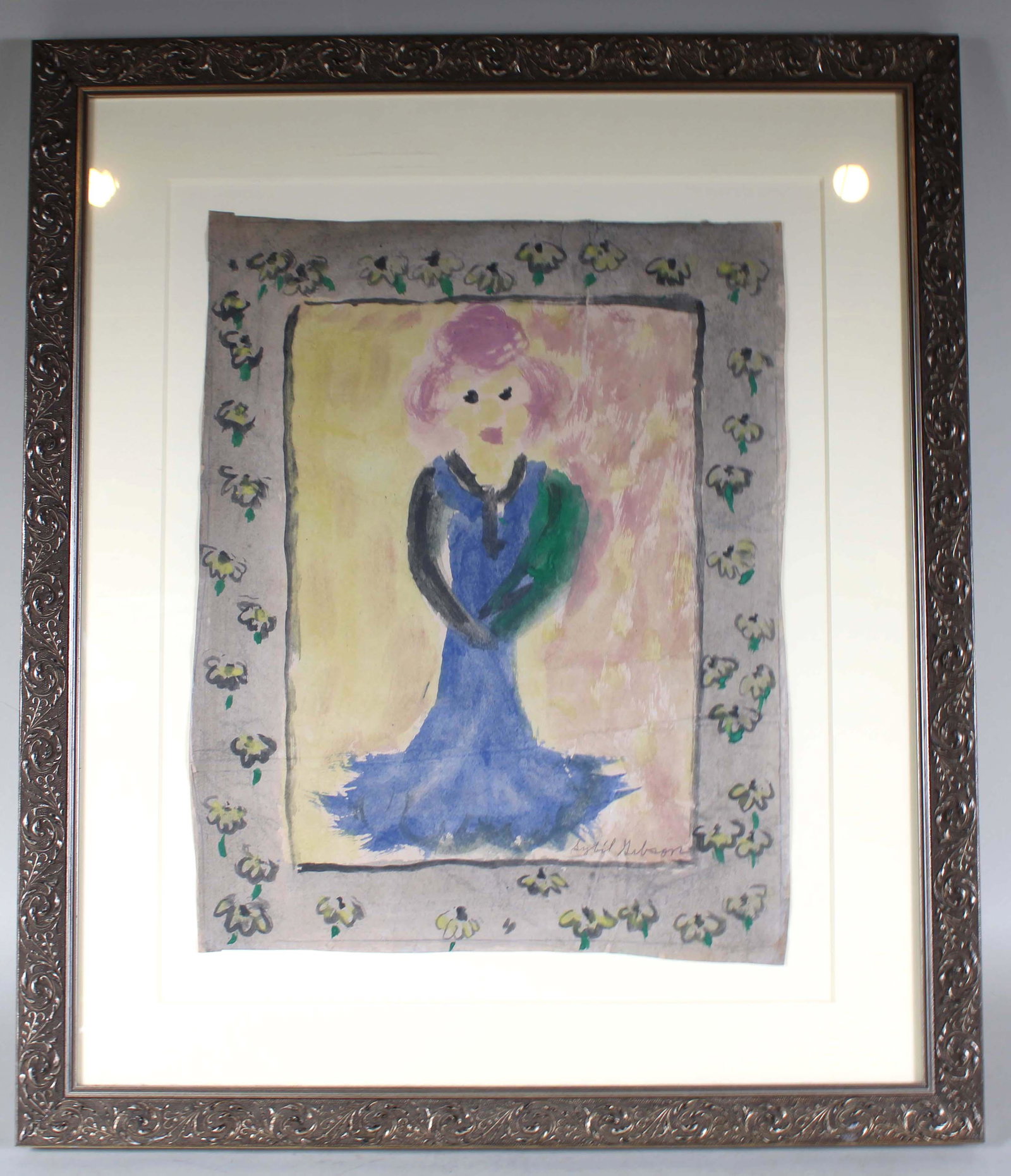 Sybil Gibson, Woman in Blue Dress (1 of 9)