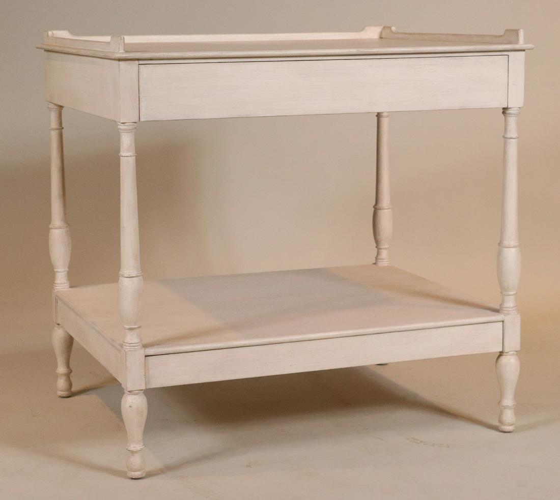 Contemporary White Painted One Drawer Side Table (1 of 7)