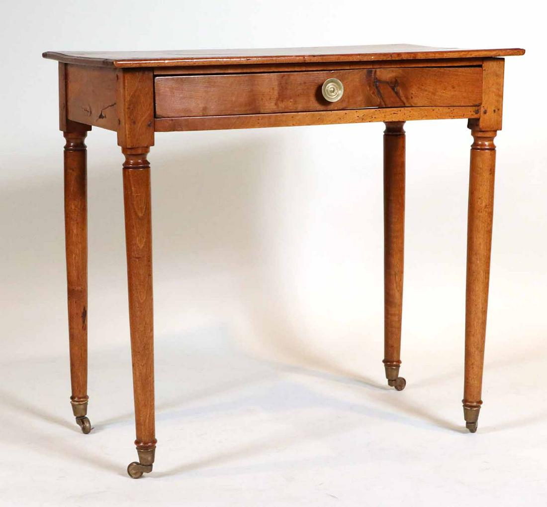 French Provincial Walnut One-Drawer Side Table (1 of 8)