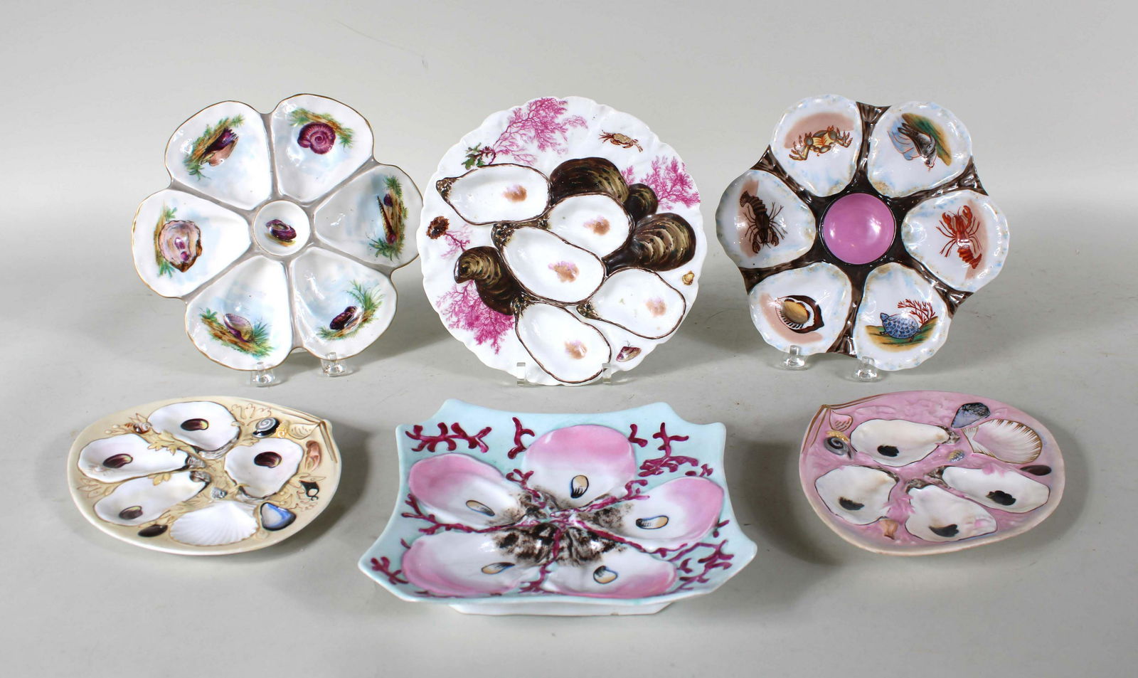 Six Porcelain Oyster Plates (1 of 14)