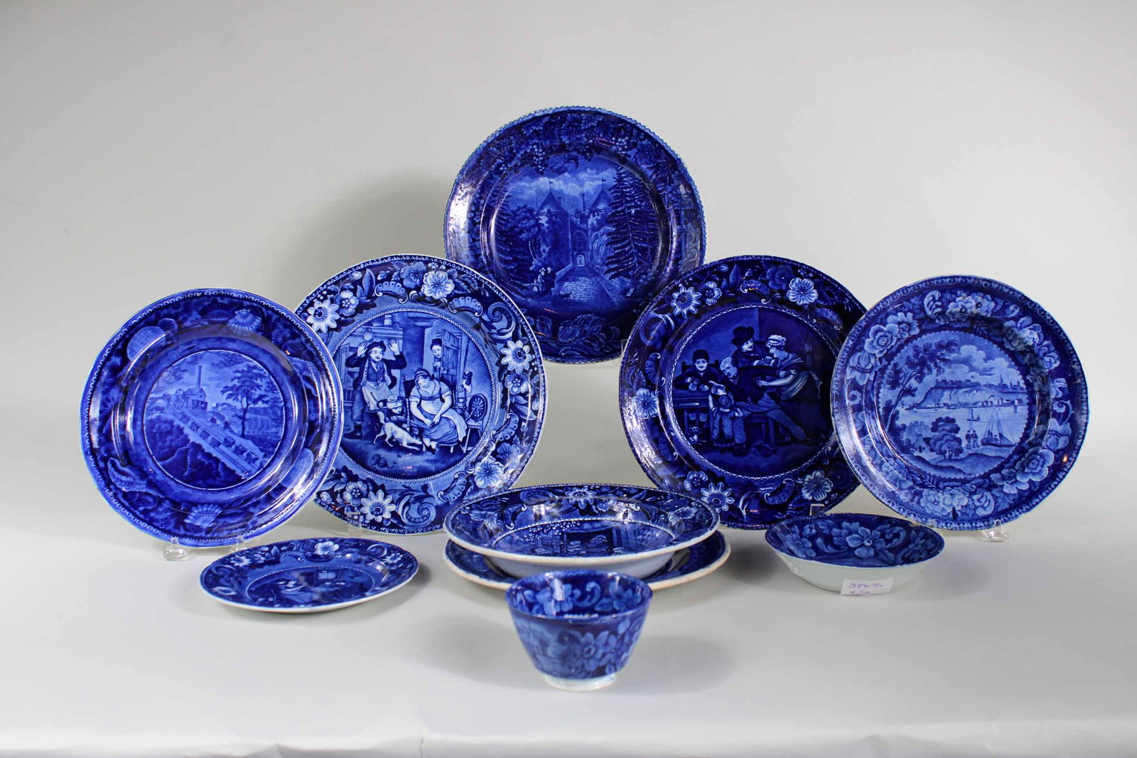 Ten Blue Transferware Table Articles (1 of 19)