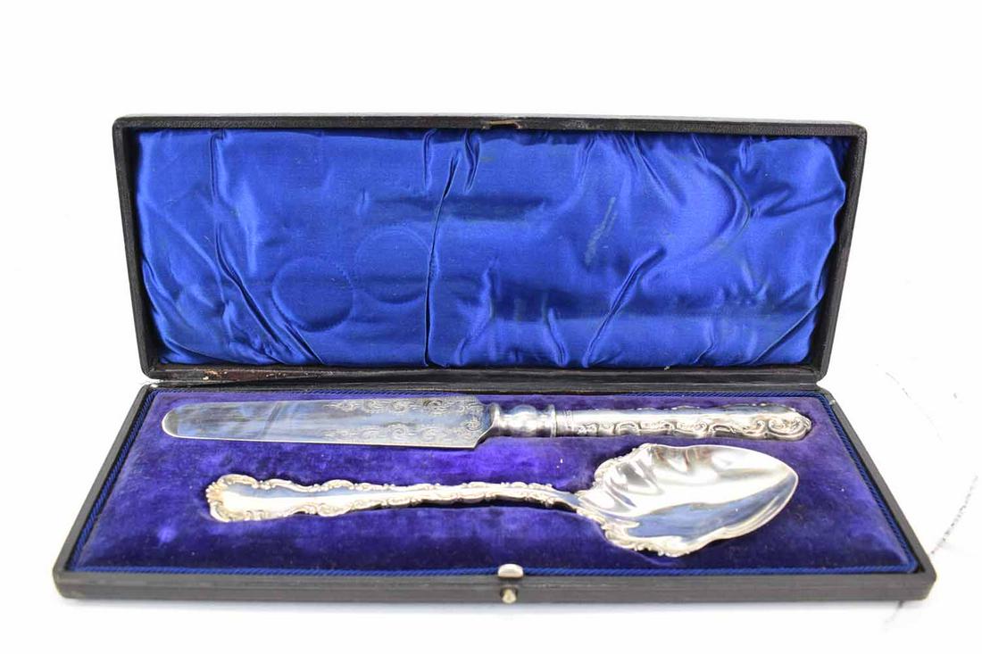 Lee + Wigfull Silvered Serving Set in Fitted Box (1 of 4)