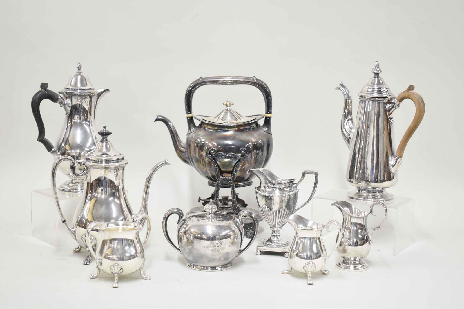 Group of Silver Plated Teapots and Pitchers (1 of 8)