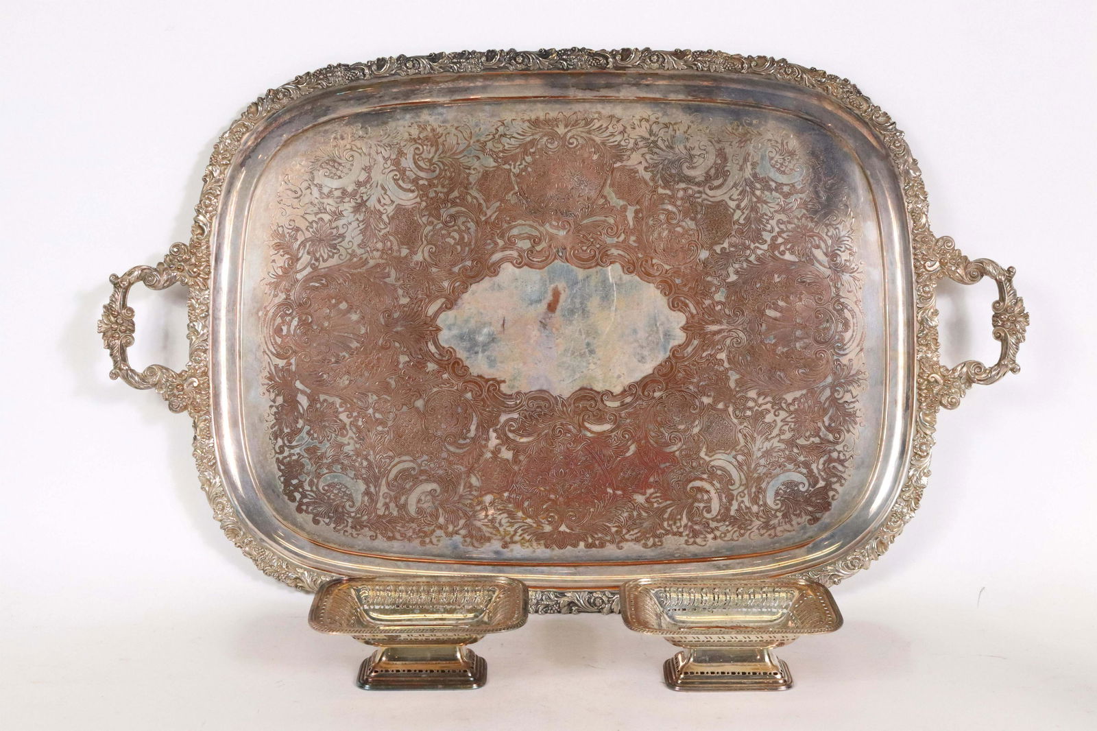 Large Double Handled Silver Plated Tray (1 of 12)