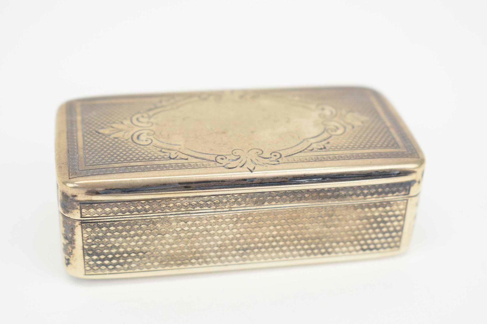 Sterling Silver Rectangular Snuff Box (1 of 7)