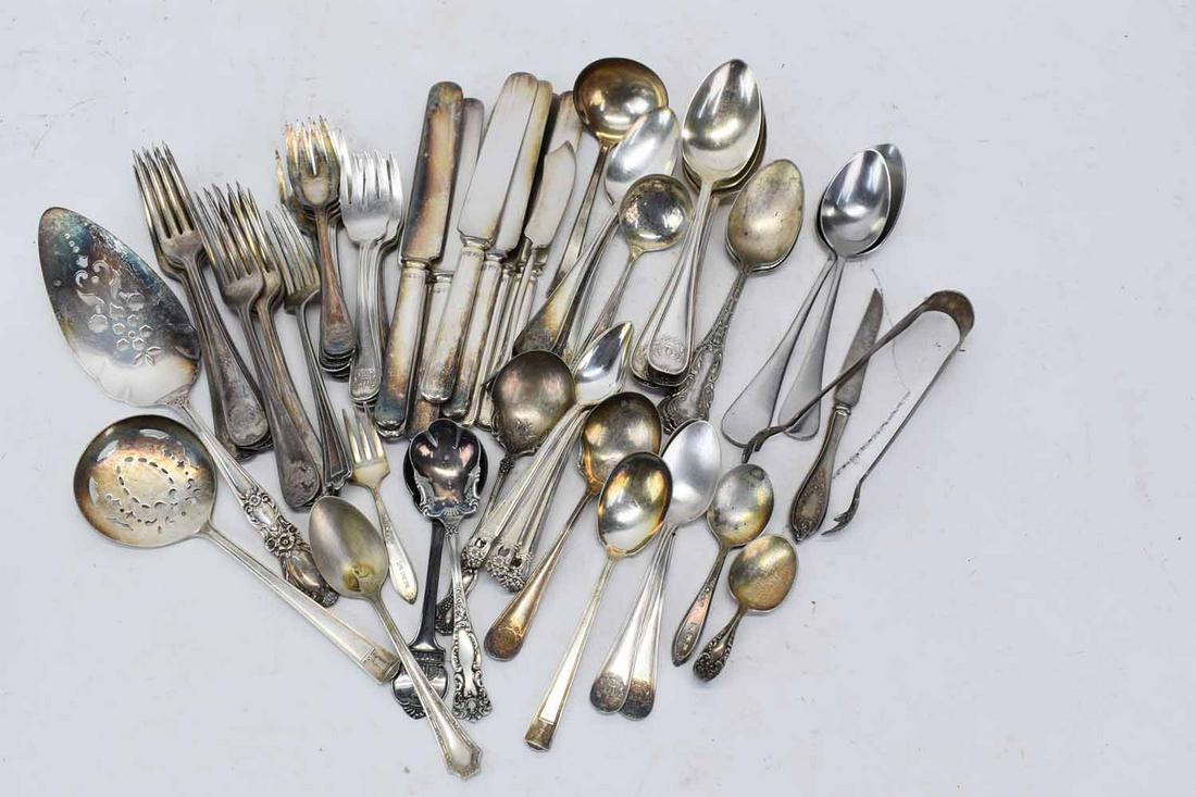 Group of Assorted Silver Plated Flatware (1 of 9)