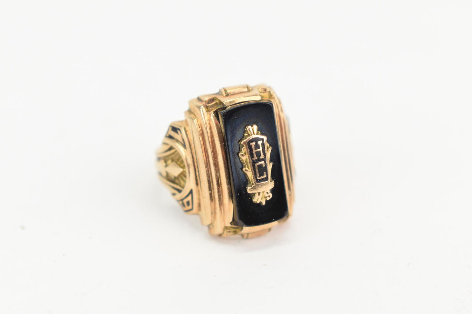10K Yellow Gold & Black Onyx Signet Ring (1 of 5)