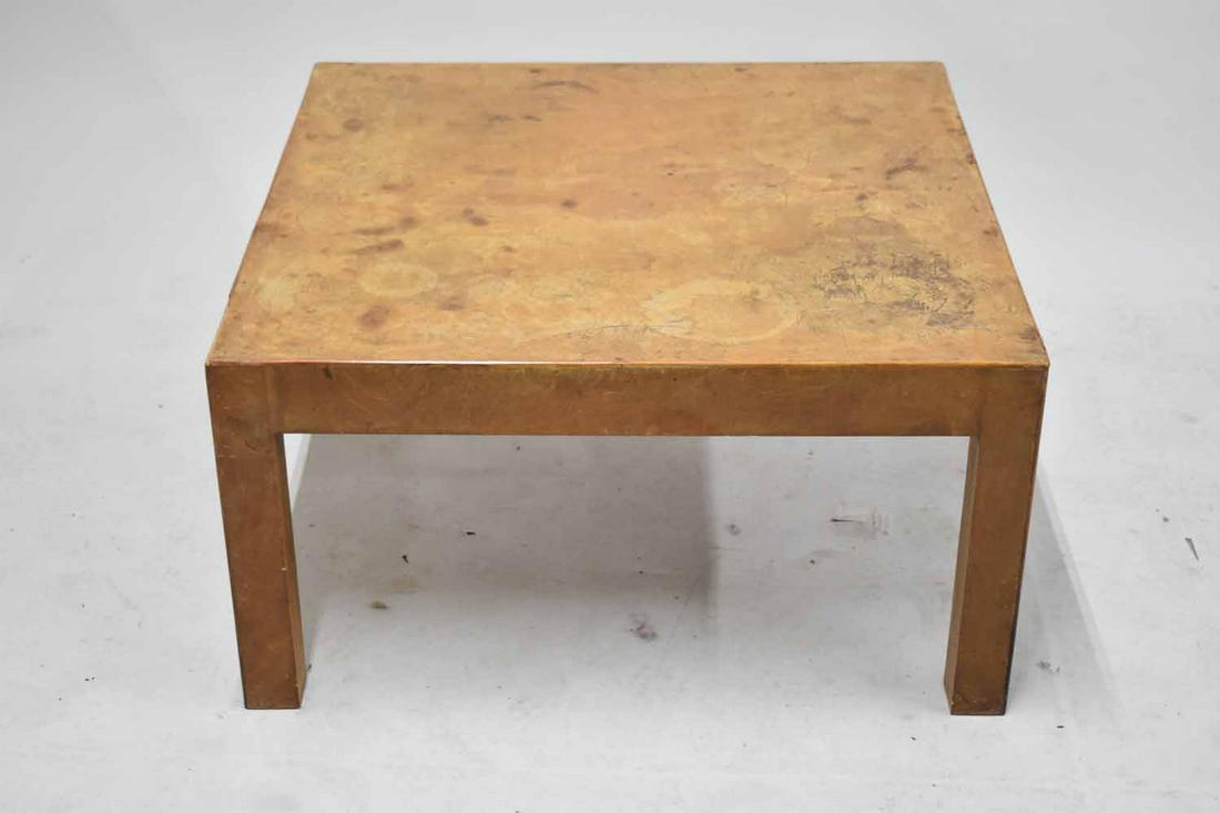 Modern Burlwood Square Coffee Table (1 of 7)