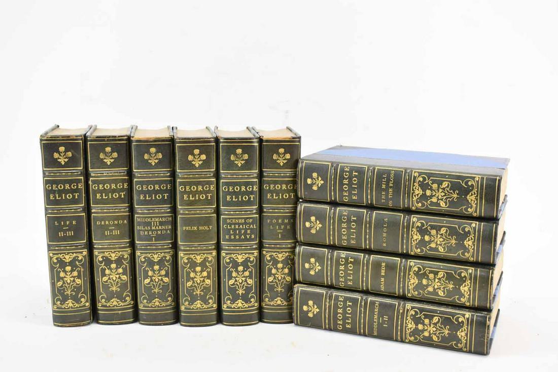 Ten Volumes of Leather Bound George Eliot Works (1 of 5)
