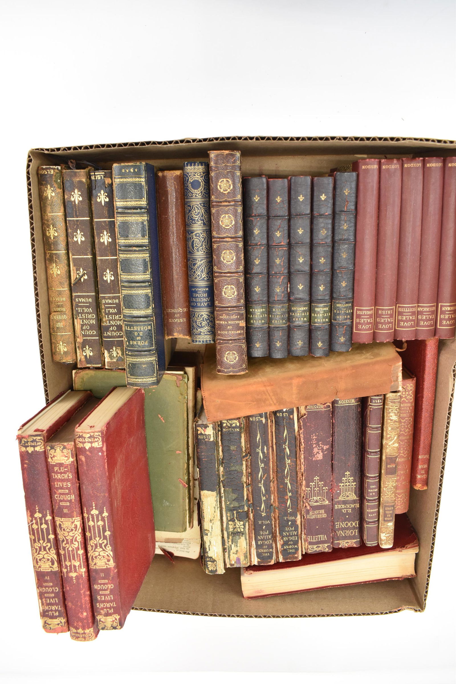 Group of Assorted Leather Bound Books (1 of 5)