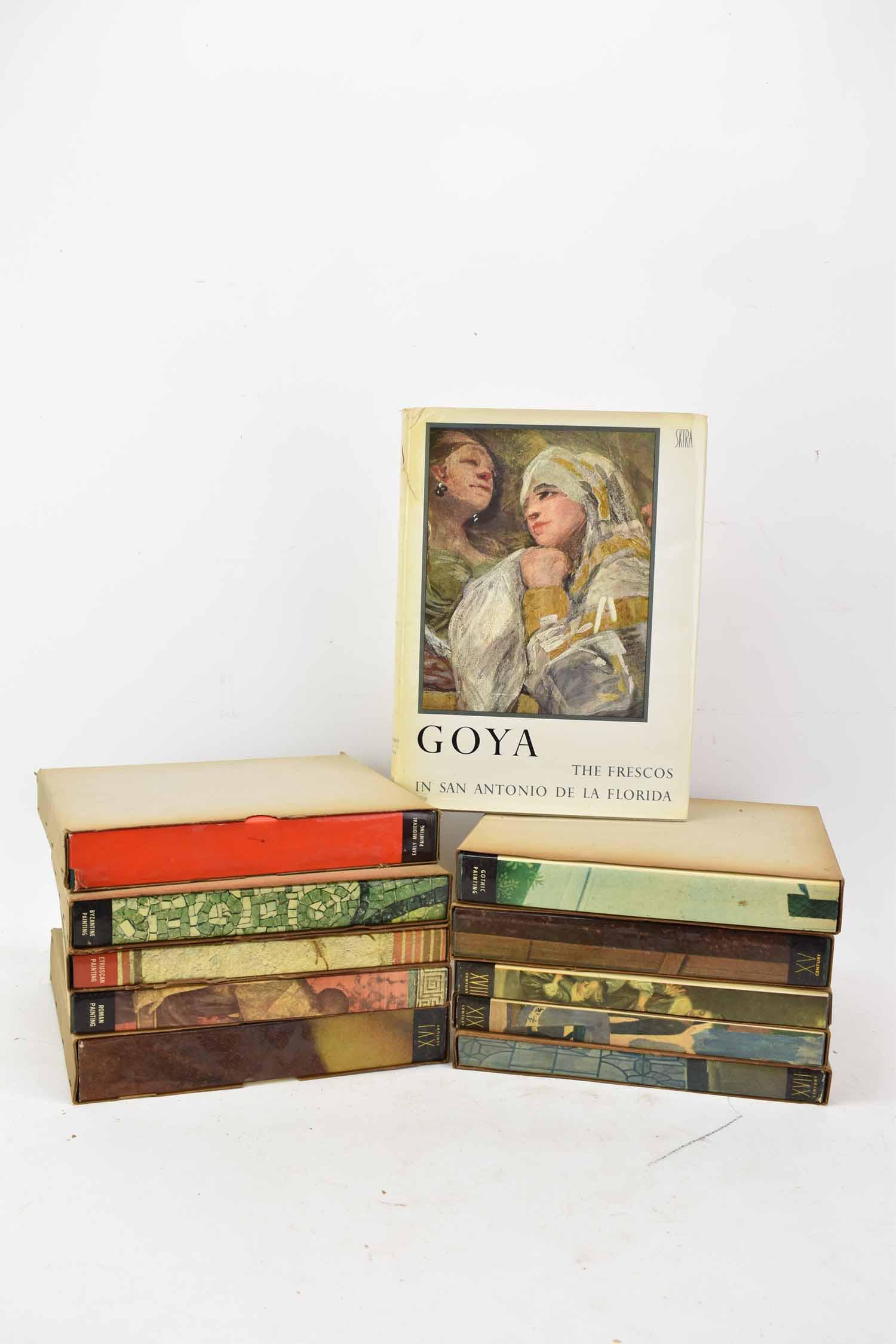Group of Skira Art History Encyclopedias: Group of Skira Art History Encyclopedias, including 3 sets on the history of painting published by Skira, including 'The Great Centuries of Painting', together with 'Goya: The Frescos in San Antonio d