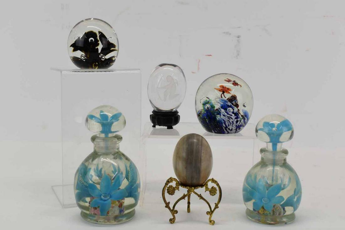 Two Millefiori Glass Perfume Bottles (1 of 4)