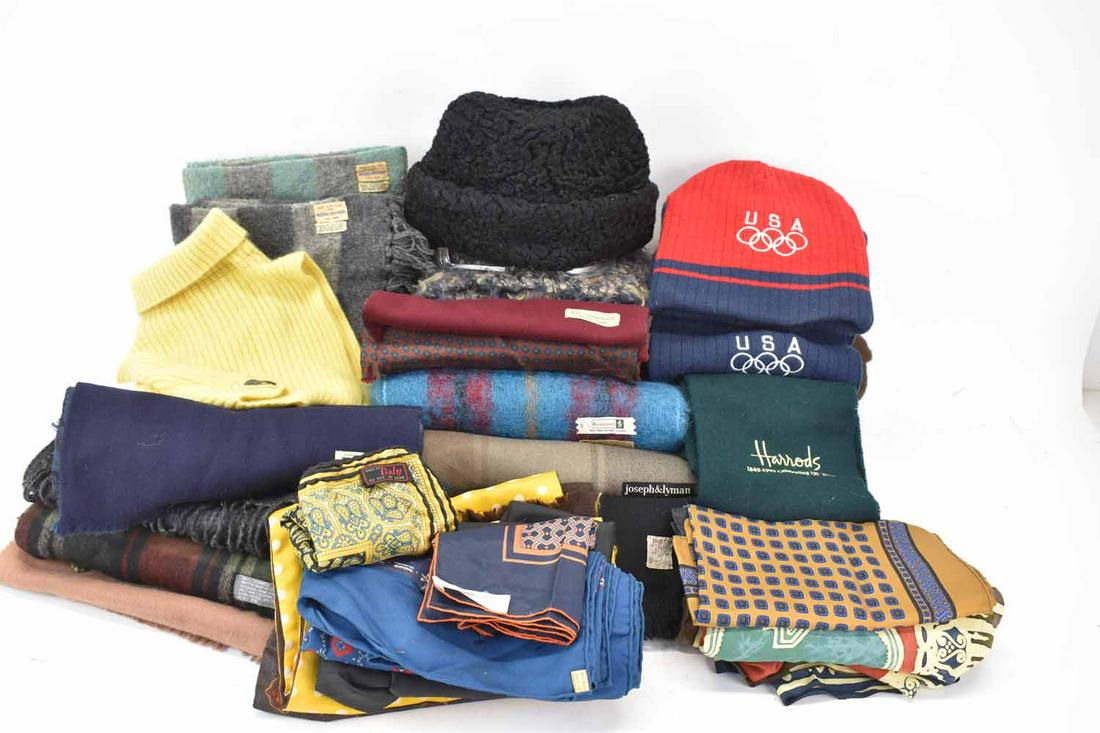 Large Group of Assorted Vintage Scarves and Hats (1 of 6)