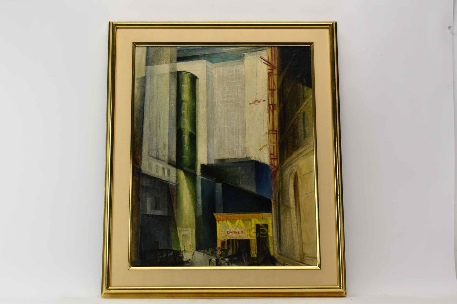 Werner Drewes Oil on Canvas of Cityscape (1 of 12)