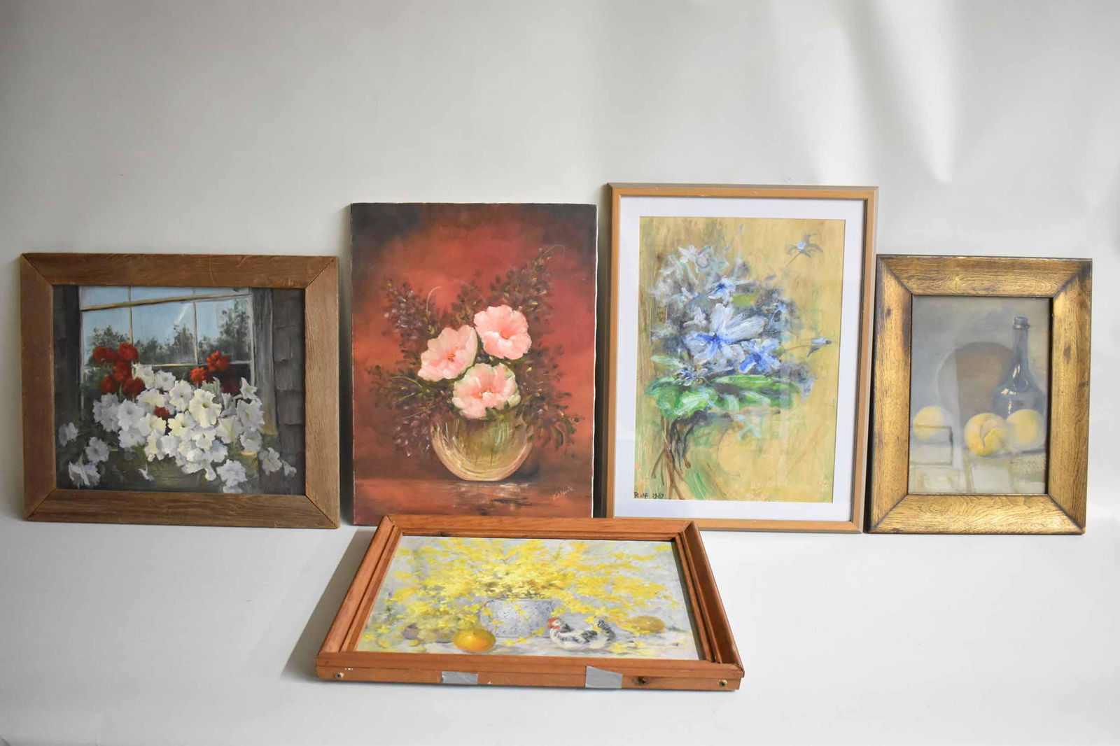 Group of Five Assorted Still Life Art Works (1 of 10)