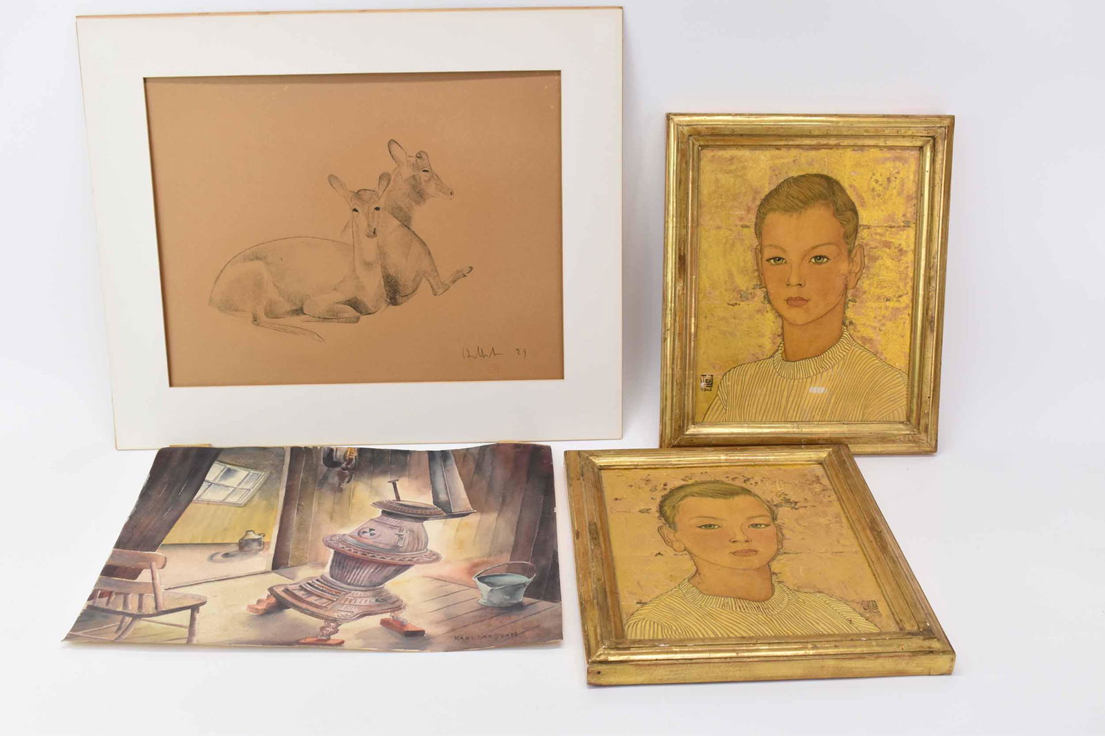 Group of Assorted Vintage Art Works (1 of 5)