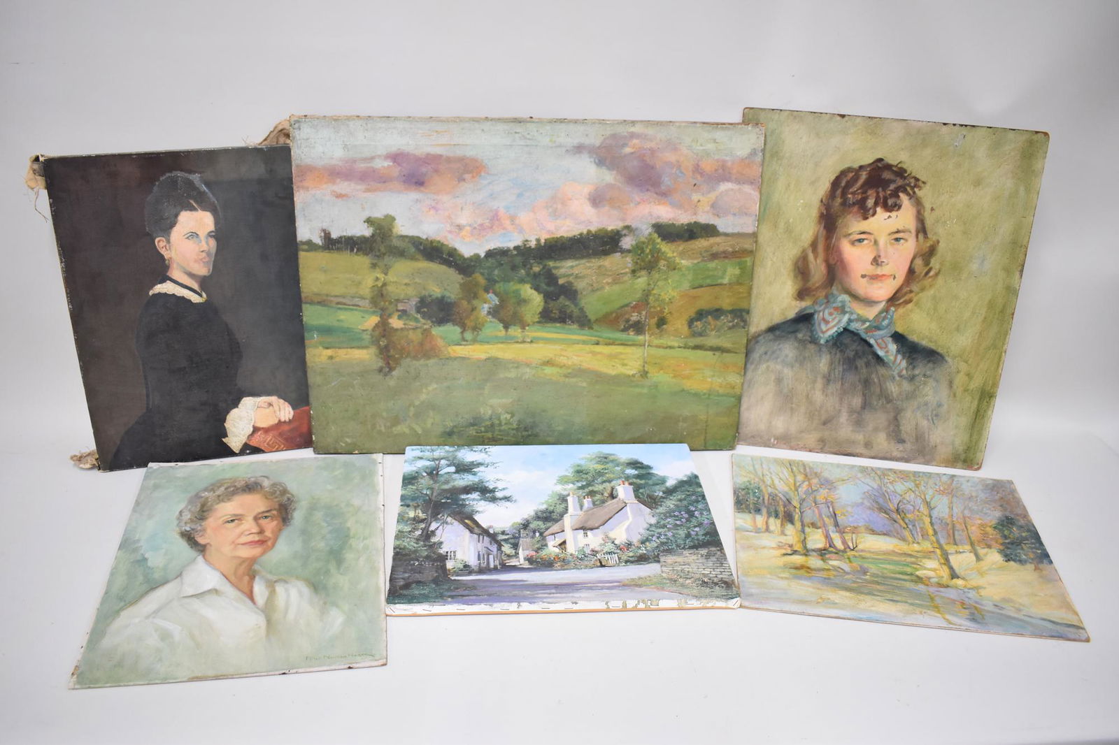 Group of Unframed Paintings (1 of 5)