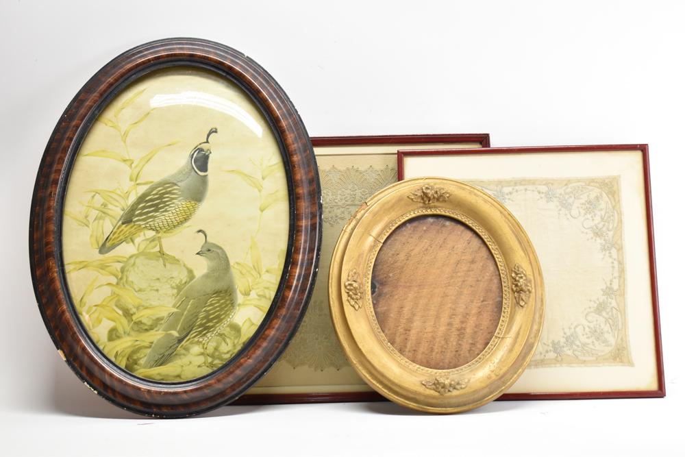 Two Assorted Antique Embroidered Hand Made Lace (1 of 7)