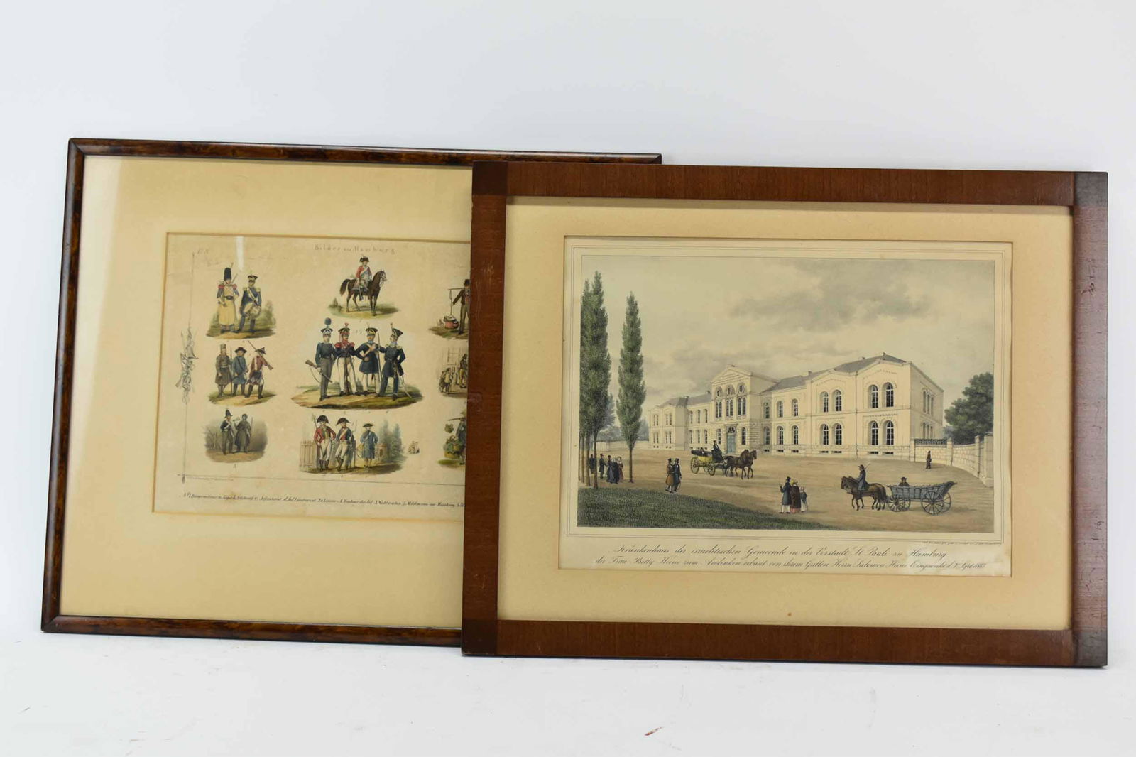 Two German Colored Prints, "Bilder aus Hamburg" (1 of 7)