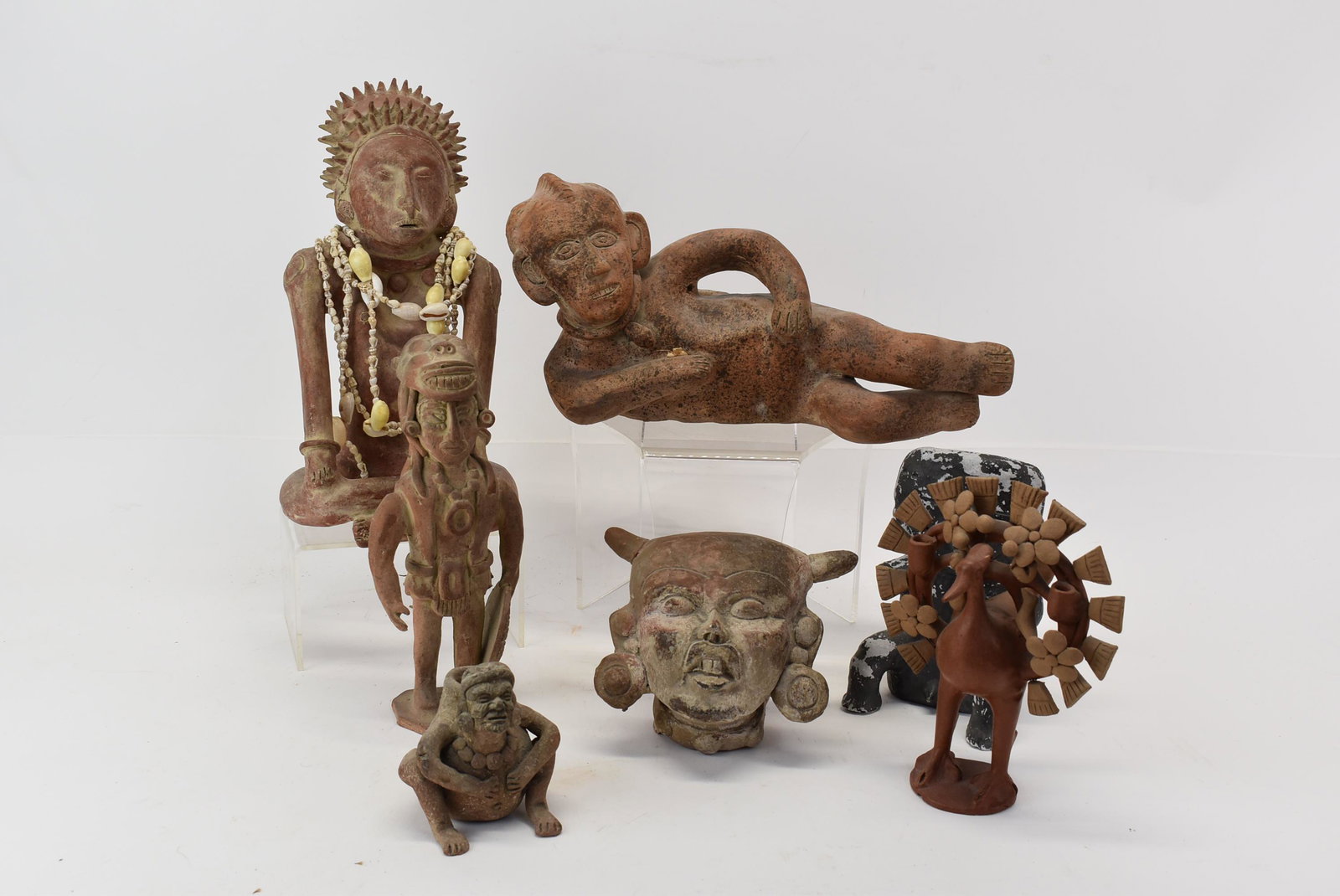 Group of Southwestern Earthenware Figures: Group of Southwestern Earthenware Figures